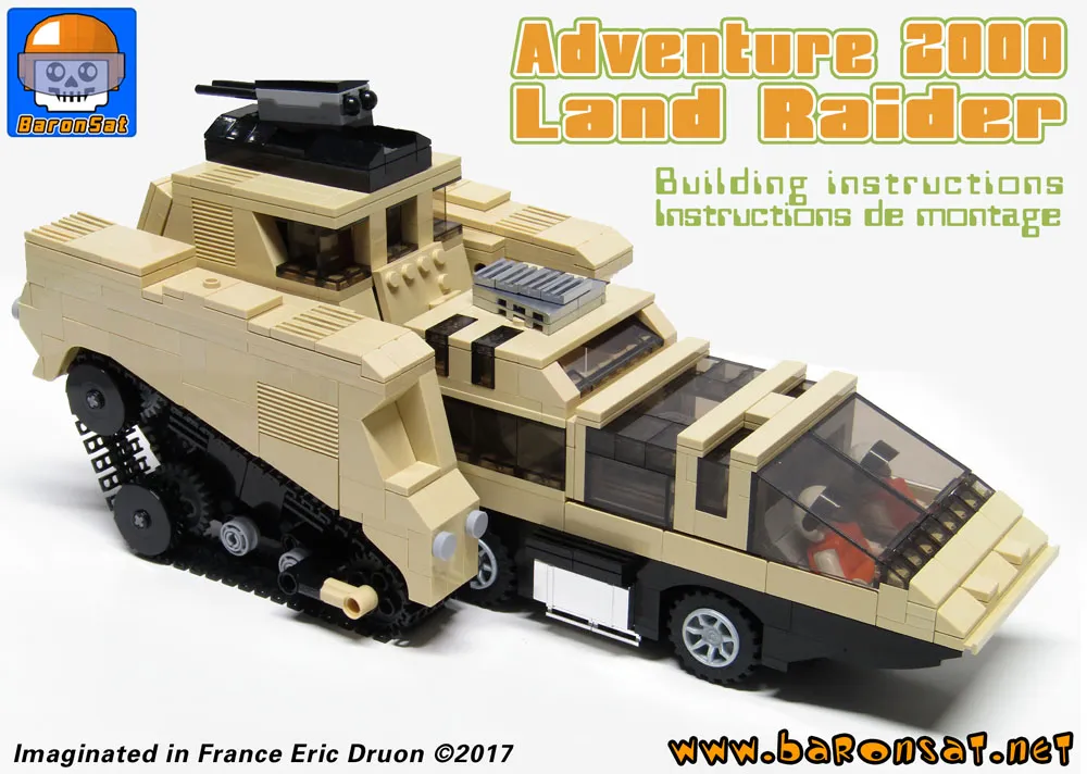 building instructions for Land Raider Adventure 2000 Lego custom model style=